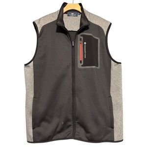 Vineyard Vines Men’s Size L Black Gray On-The-Go Full Zip Shep Performance Vest